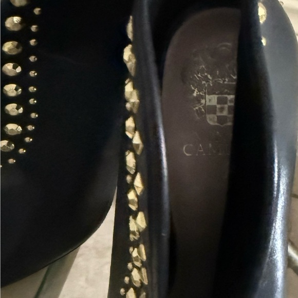 Vince Camuto Shoes - Vince Camuto Black and Gold Studded Heels